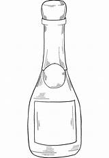 Champagne Bottle coloring Page  ColouringPages sketch template