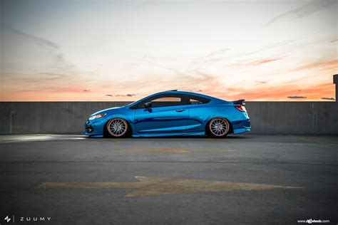 Chrome Blue Stanced Honda Civic Si Coupe by Avant Garde — CARiD.com Gallery