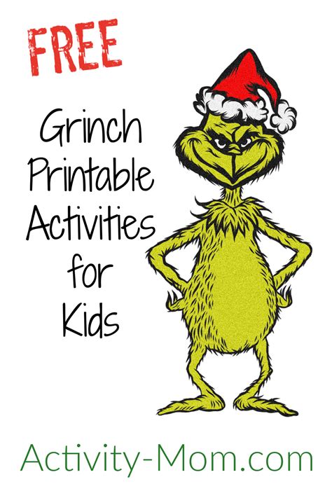 Free Grinch Printable Activities for Kids - The Activity Mom