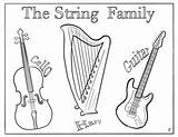 The String Family Coloring Sheet  Music Cello Harp Guitar By Talento sketch template