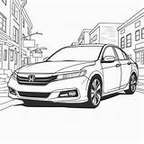 Desenho 29 de Carro Honda Para Colorir sketch template