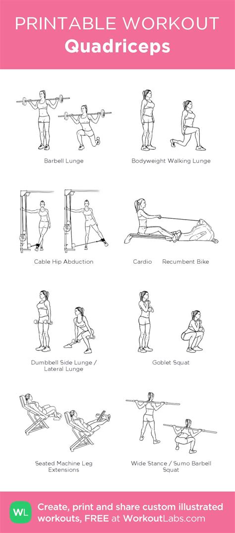 Quadriceps: my visual workout created at WorkoutLabs.com • Click through to customize and ...