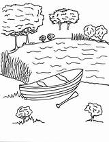 Coloriages Lac Nature – Dessins à Colorier Imprimer  sketch template
