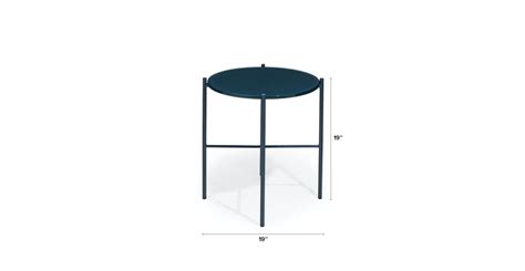 Navy & Oceana Round Glass Side Table | Silicus | Article | Mid century ...