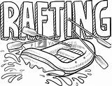 Whitewater Rafting Clip Art Sketch Coloring Page sketch template