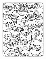 Minion Coloring Pages Minions Sheets Christmas Albanysinsanity  sketch template