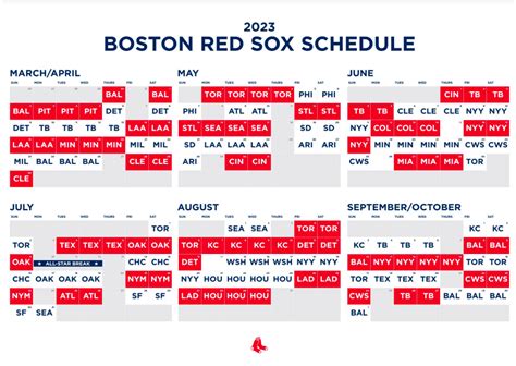 Red Sox Release 2023 Schedule - oggsync.com