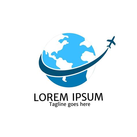 Template logo plane around the world perfect for logo traveling, tours ...