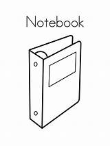 Notebook coloring pages sketch template