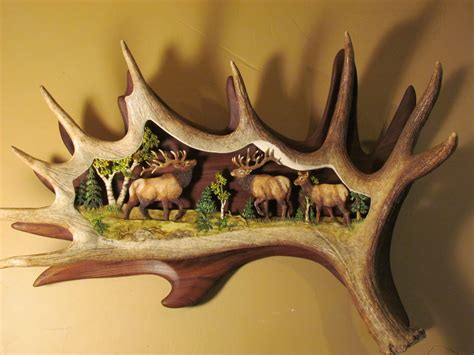 moose antler carving by jaybird jones | Antler art, Hunting decor, Moose antlers