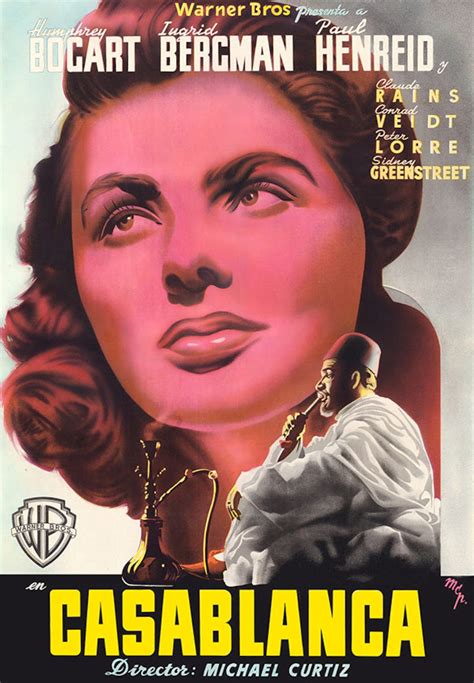 CLASSIC MOVIE POSTER Casablanca Golden Age 40s | Etsy