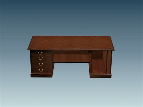 Classic office desk 3d model 3D Studio,3ds max files free download - CadNav