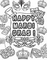 Free Printable Happy Mardi Gras coloring Page  Download Print Or sketch template