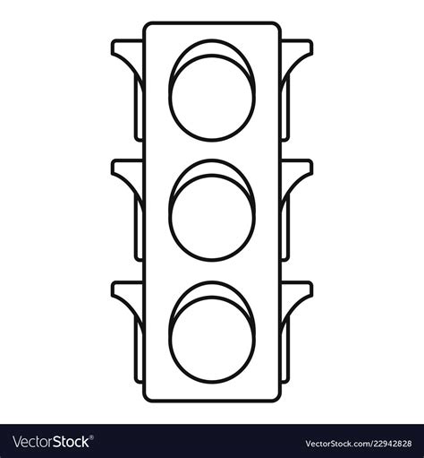 Classic traffic lights icon outline style Vector Image