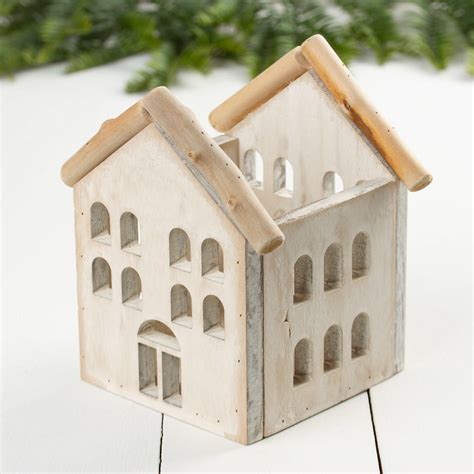 Rustic Whitewashed Salt Box Style House - Decorative Accents ...