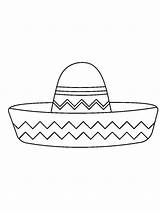 Sombrero coloring pages sketch template