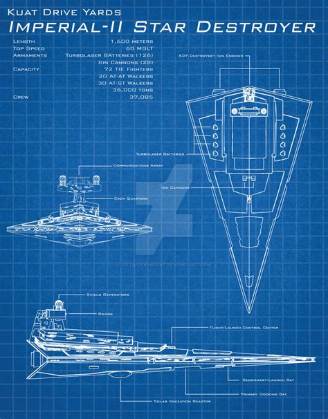 Star Wars Blueprints - Imperial Star Destroyer by patrickkingart on DeviantArt