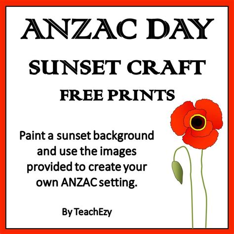 Download Anzac Day Craft PDF ANZAC Day Sunset Craft Freebie FREE craft activity for ANZAC Day ...