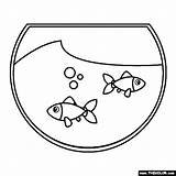 Fish Tank Coloring Page sketch template