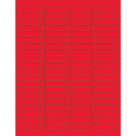 Red Rectangle Labels: 8,000/Case - Laser Labels 1 3/4 x 1/2", 80/Sheet for Efficient Labeling ...