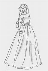 Barbie Dress Coloring Pages sketch template