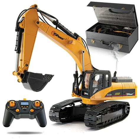 Top Race 23 Channel Remote Control Excavator Toy Construction Vehicle ...