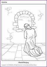 Coloring Daniel Praying  Kids Korner BibleWise Bible coloring sketch template