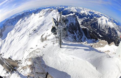 Zugspitze Weather Station. the Highest Point of Germany. the Alps, Germany, Europe. Stock Photo ...