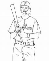 Baseball Coloring Pages To Print MLB sketch template