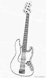 Bass Guitar Coloring Pages sketch template