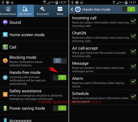 Inside Galaxy: Samsung Galaxy S4: How to Enable, Disable and Configure Hands-free Mode in ...