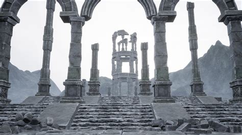 Stone Pillars Ruin in Props - UE Marketplace