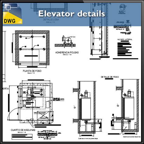 Elevator Details – CAD Design | Free CAD Blocks,Drawings,Details