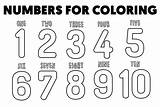 Numbers For Coloring Worksheets Kids sketch template