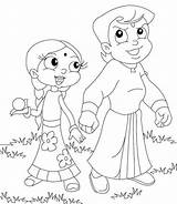 Chhota Bheem And Krishna Kids Coloring Pages  Cool sketch template
