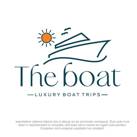 Modern Boat Trip logo design template. luxury Boat Logo template ...