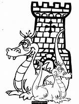 Dragons And Castle Coloring Page Printable For Kids Home Images sketch template