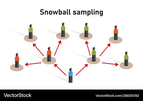 Snowball sampling sample taken from a group of Vector Image