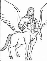 Centaur Coloring Pages Kids Fantasy Medieval Color Centaurs Colouring  sketch template