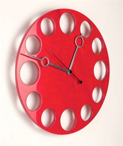 POP Clock in Red 18 Modern Wall Clock | Etsy in 2021 | Wall clock modern, Wall clock, Clock