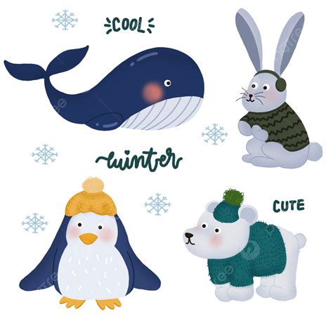Cute Winter Animals, Cute, Winter, Animals PNG Transparent Clipart Image and PSD File for Free ...