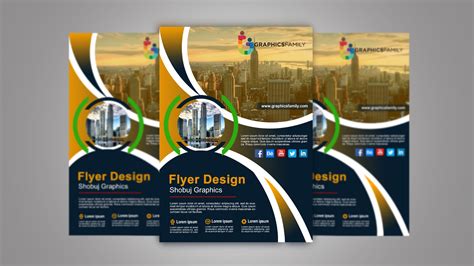 Creative Corporate Flyer Design Template Free psd – GraphicsFamily