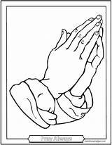 Praying Hands Coloring Page Pages sketch template