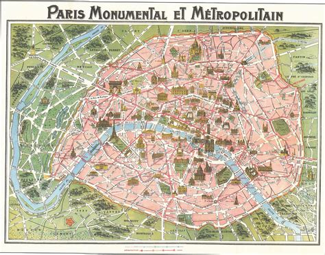 Map of Paris, France