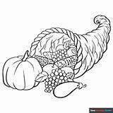 Cornucopia Coloring Page sketch template