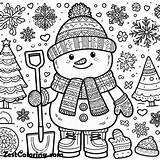 Snowman Carrying Shovel Coloring Page  Coloring For Kids – Smart sketch template