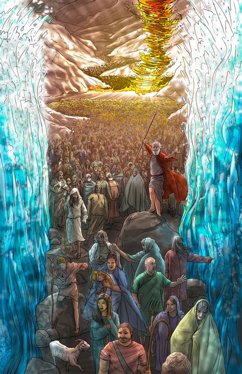 Moses and the Red Sea on Behance