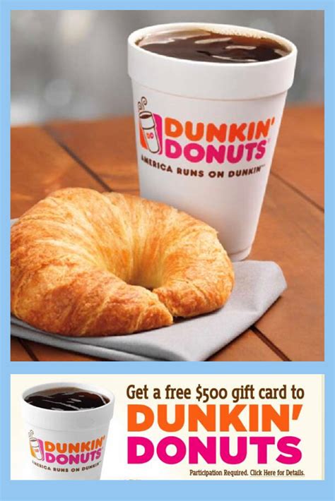 Get #dunkindonuts is currently offering a free $10 gift card | Dunkin ...