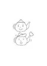Im A Little Teapot  Rhyming Word Illustrations And Coloring Activity sketch template