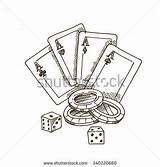 Poker Card Drawings Sketch Coloring Page sketch template
